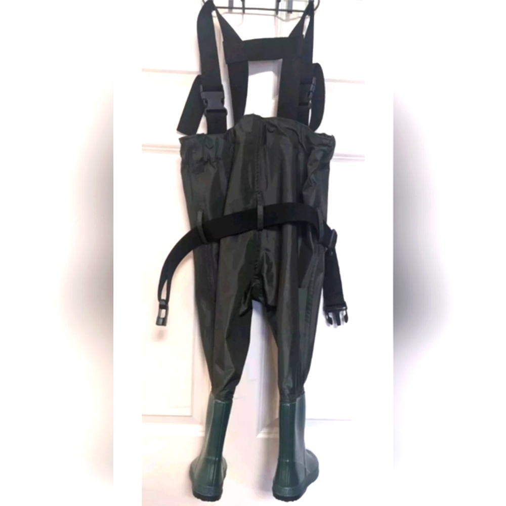 TideWe Chest Waders Fishing Green Childrens Boot Size 27 Bibs Overalls 2T 3T - Picture 14 of 16